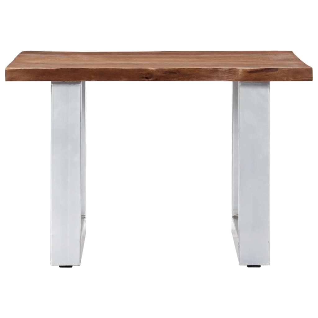 vidaXL Coffee Table with Live Edges 60x60x40 cm Acacia Wood