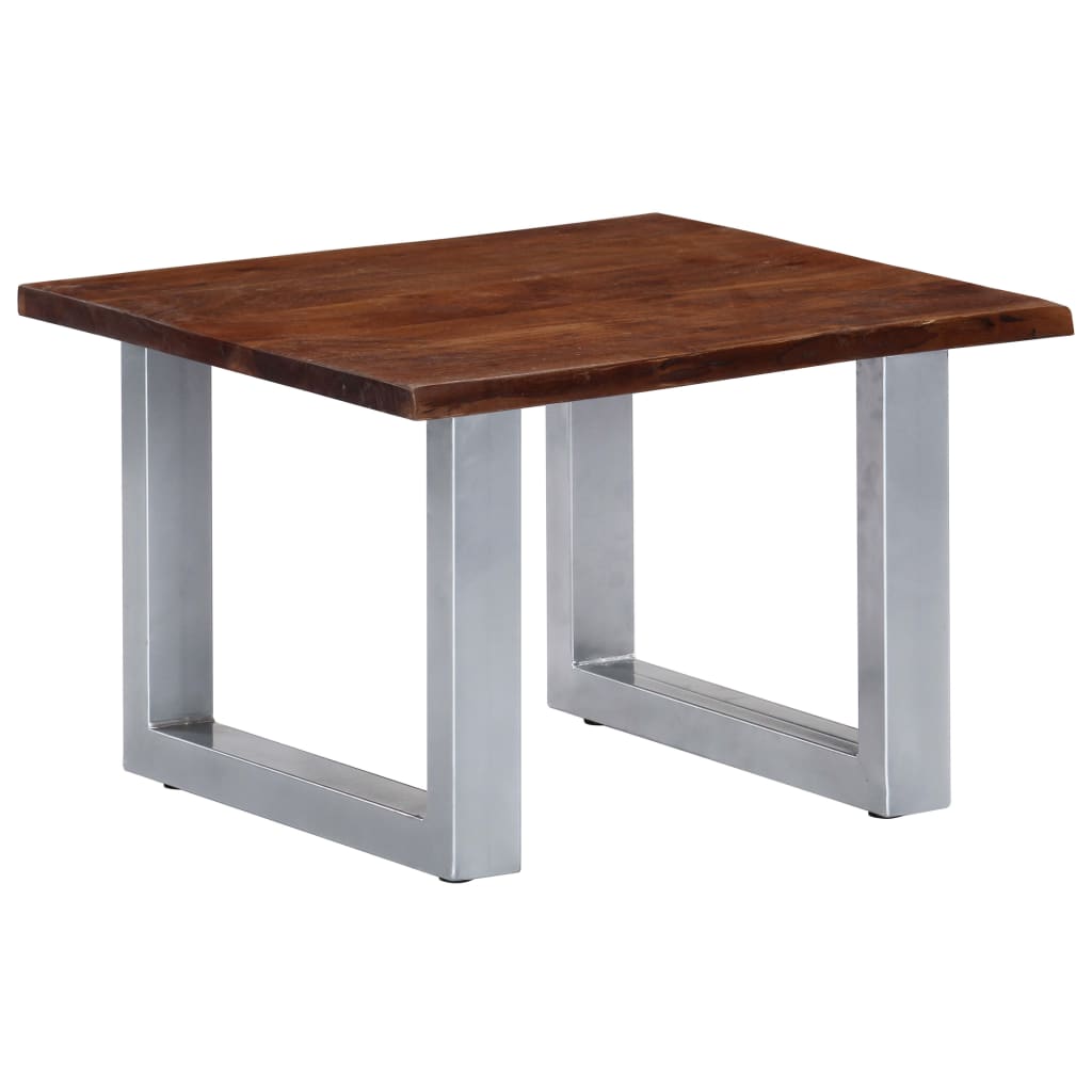 vidaXL Coffee Table with Live Edges 60x60x40 cm Acacia Wood