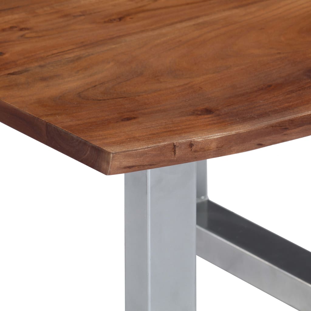 vidaXL Coffee Table with Live Edges 60x60x40 cm Acacia Wood