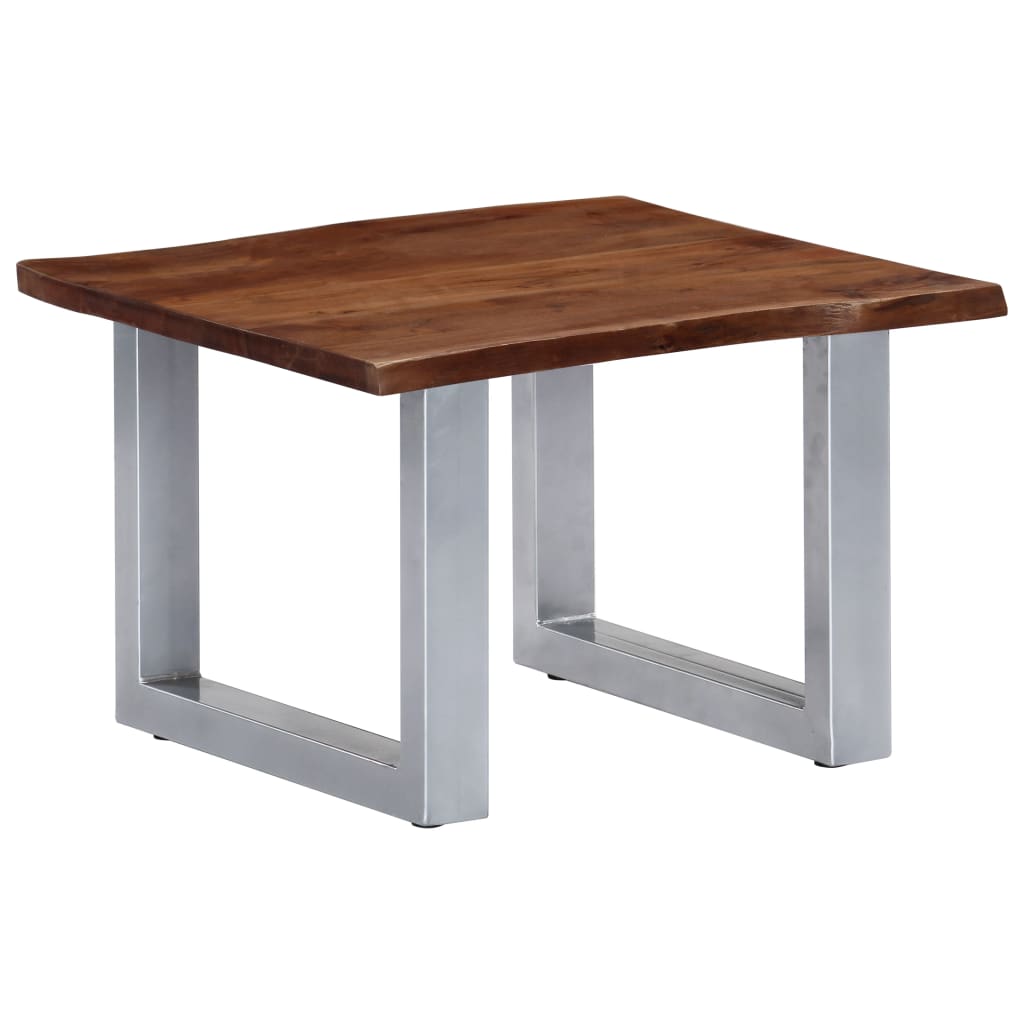 vidaXL Coffee Table with Live Edges 60x60x40 cm Acacia Wood