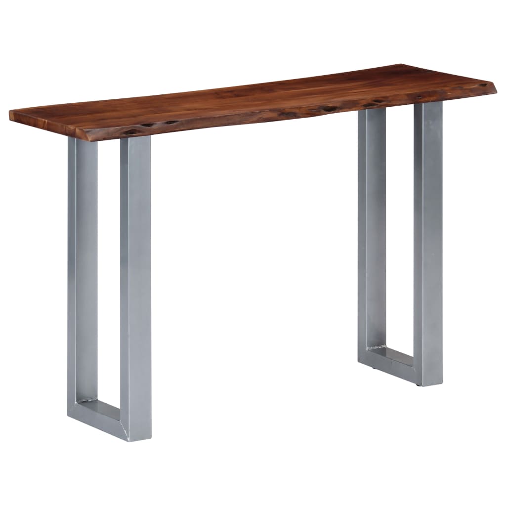vidaXL Wandtafel 115x35x76 cm massief acaciahout en ijzer