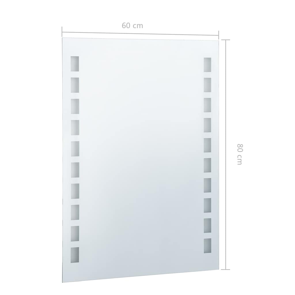 vidaXL Bathroom Mirror LED 60x80 cm