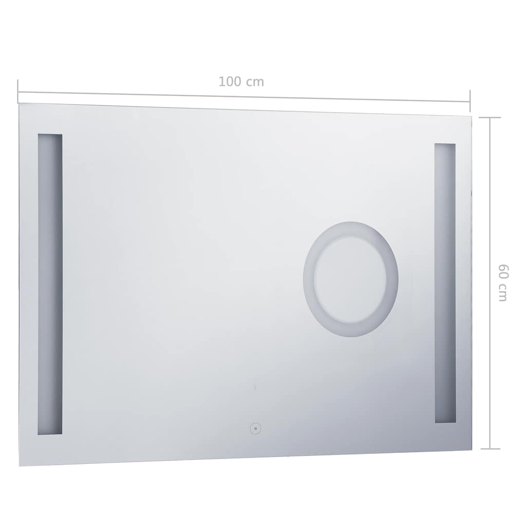 vidaXL LED Bathroom Mirror with Touch Sensor 100x60 cm