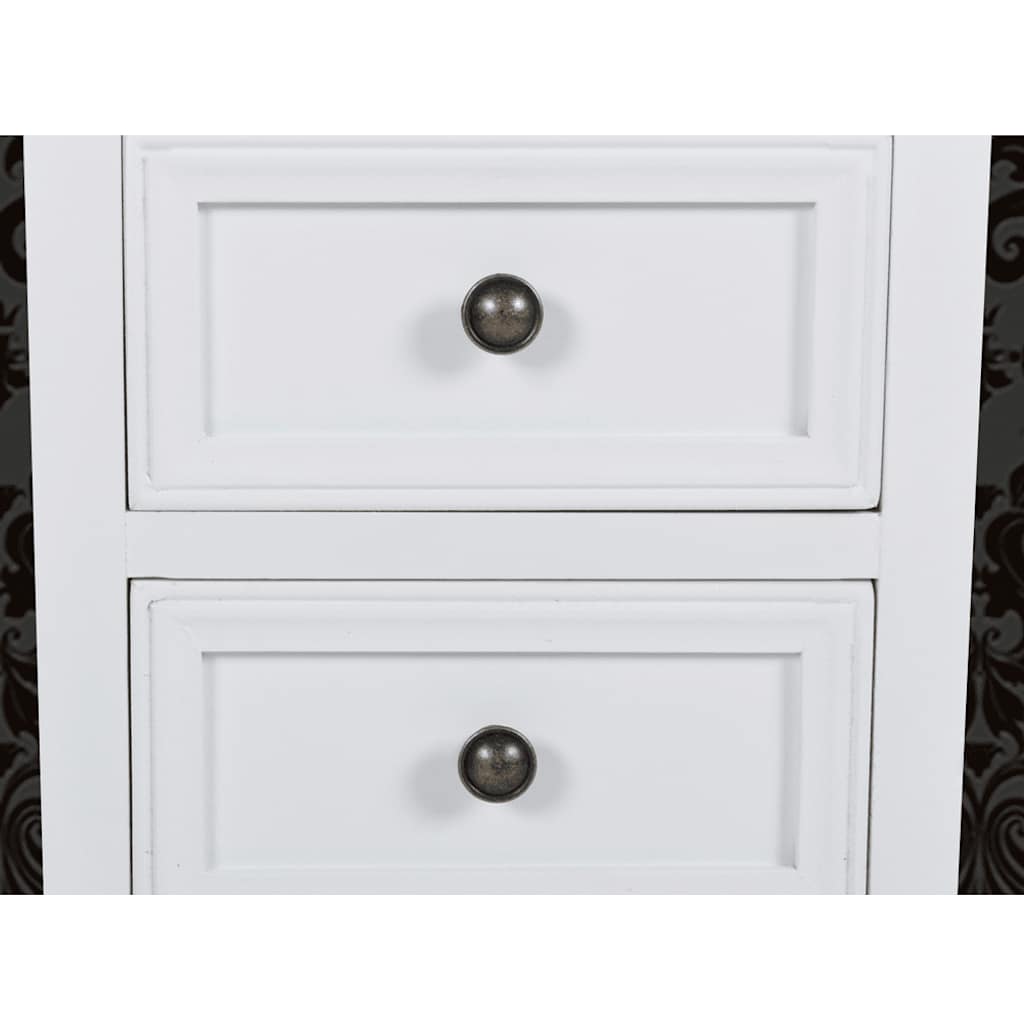 vidaXL Nachtkastjes met 2 lades 4 st MDF Wit