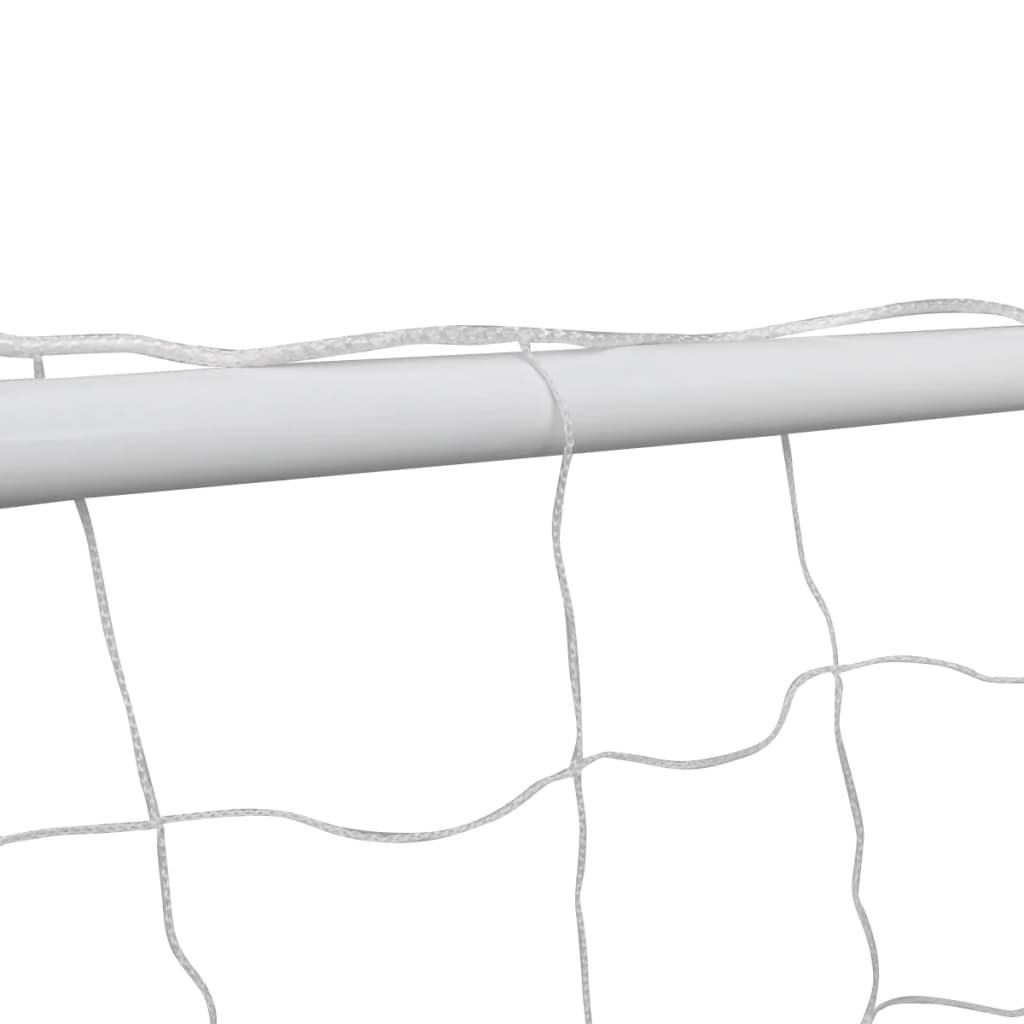 vidaXL Soccer Goals 2 pcs with nets 182x61x122 cm steel white