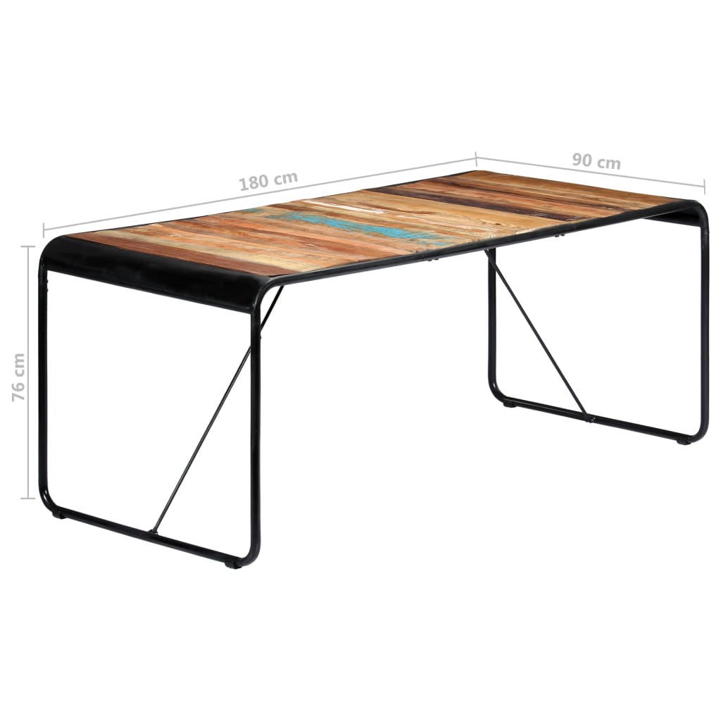 vidaXL Eettafel 180x90x76 cm massief gerecycled hout