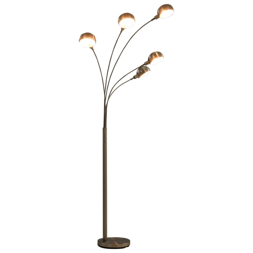 vidaXL Floor lamp 5xE14 200 cm silver