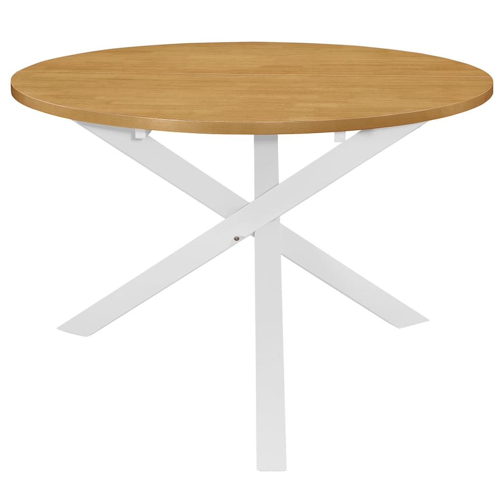 vidaXL Eettafel 120x75 cm MDF blanc