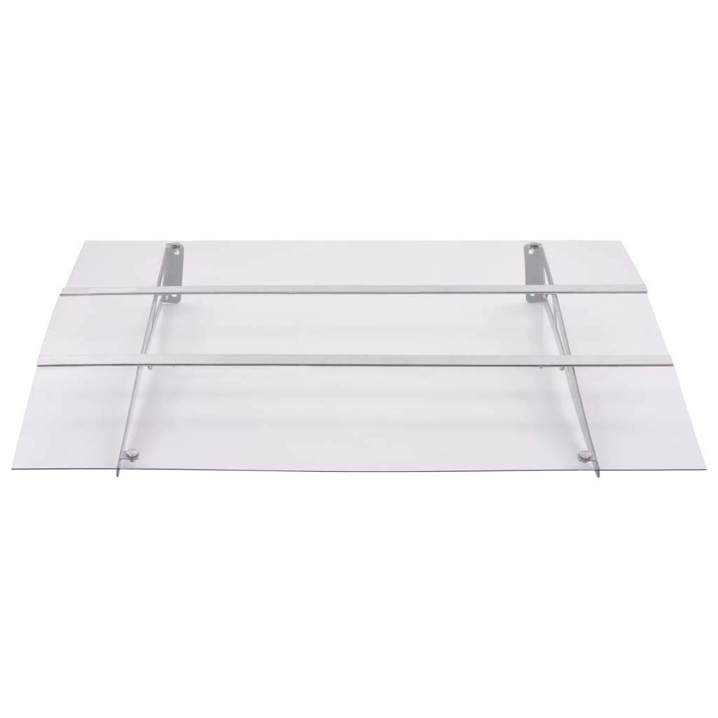 vidaXL Deurluifel 120x90 cm polycarbonaat zilverkleurig en transparant