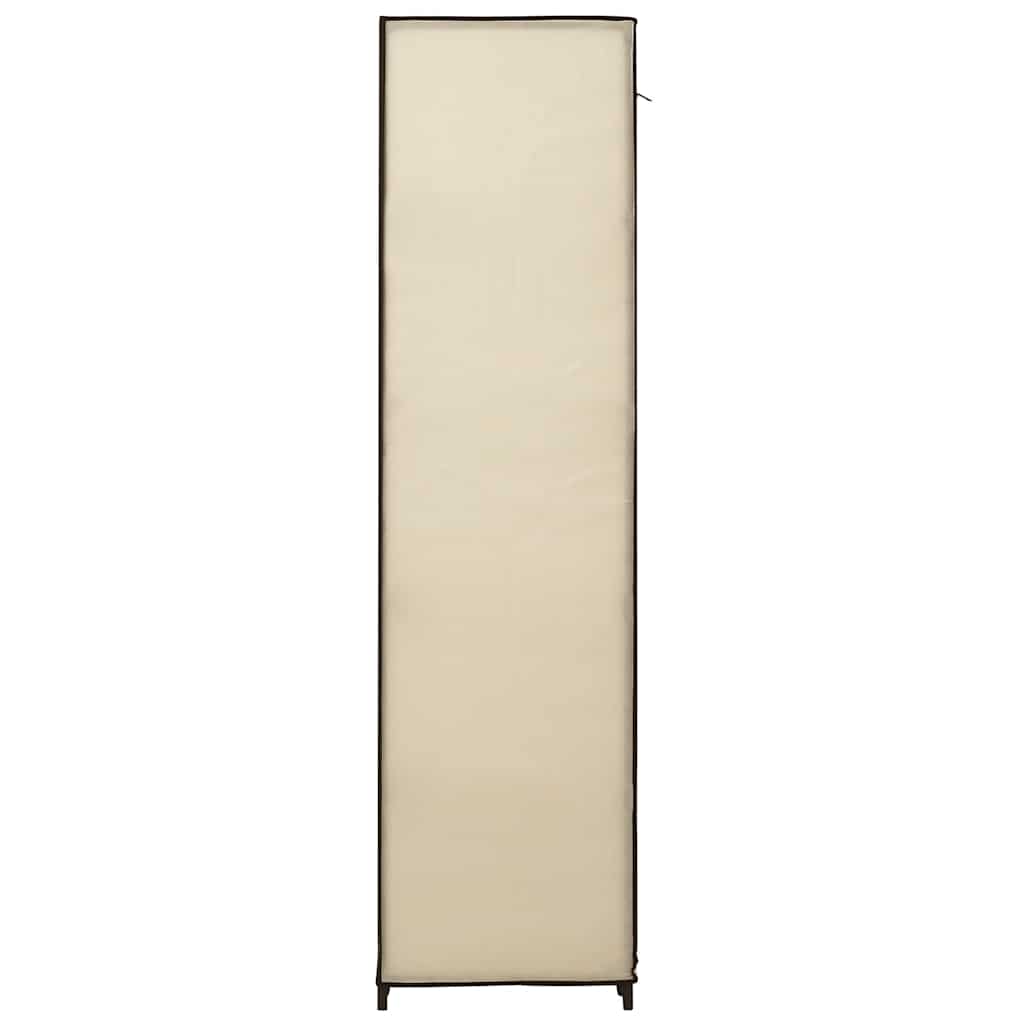 vidaXL Kledingkast met vakken en stangen 150x45x176 cm stof crème