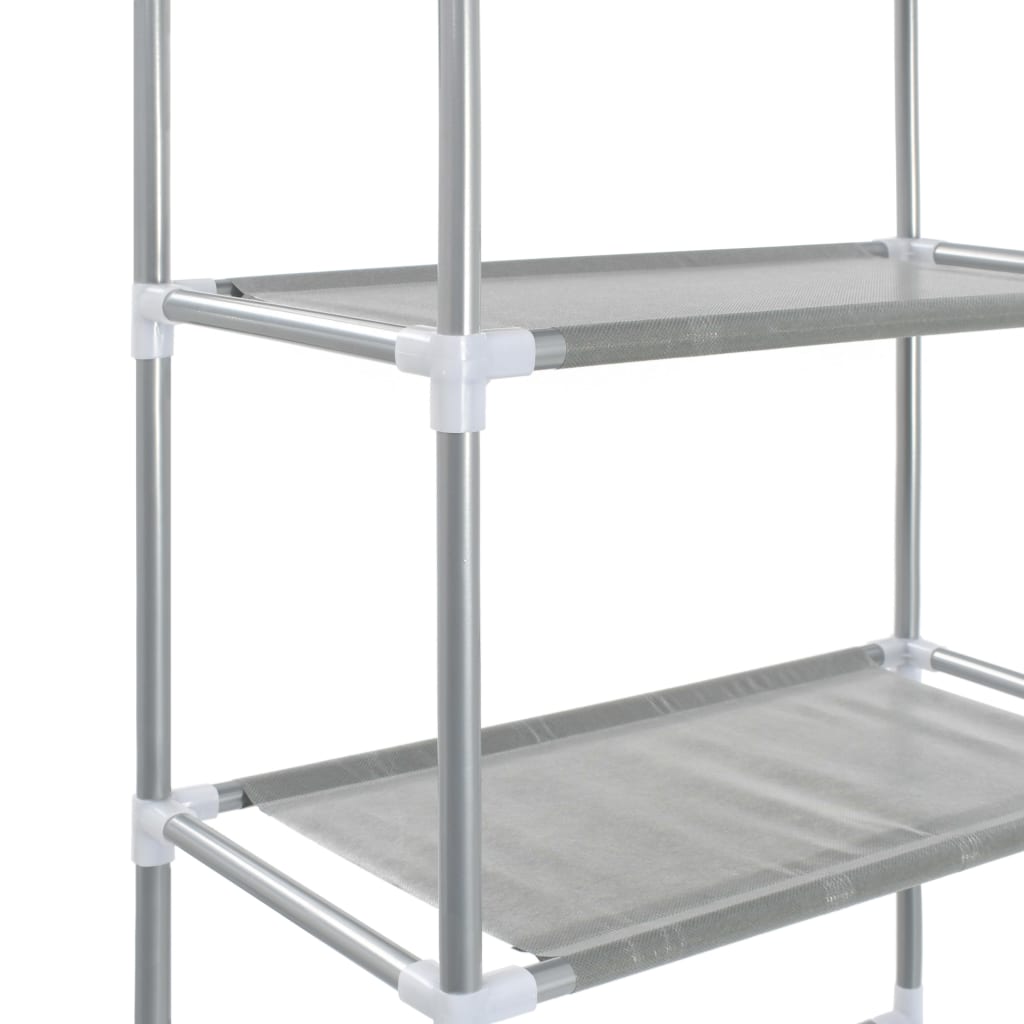 vidaXL Opbergrek voor boven toilet 3-laags 53x28x169 cm argenté