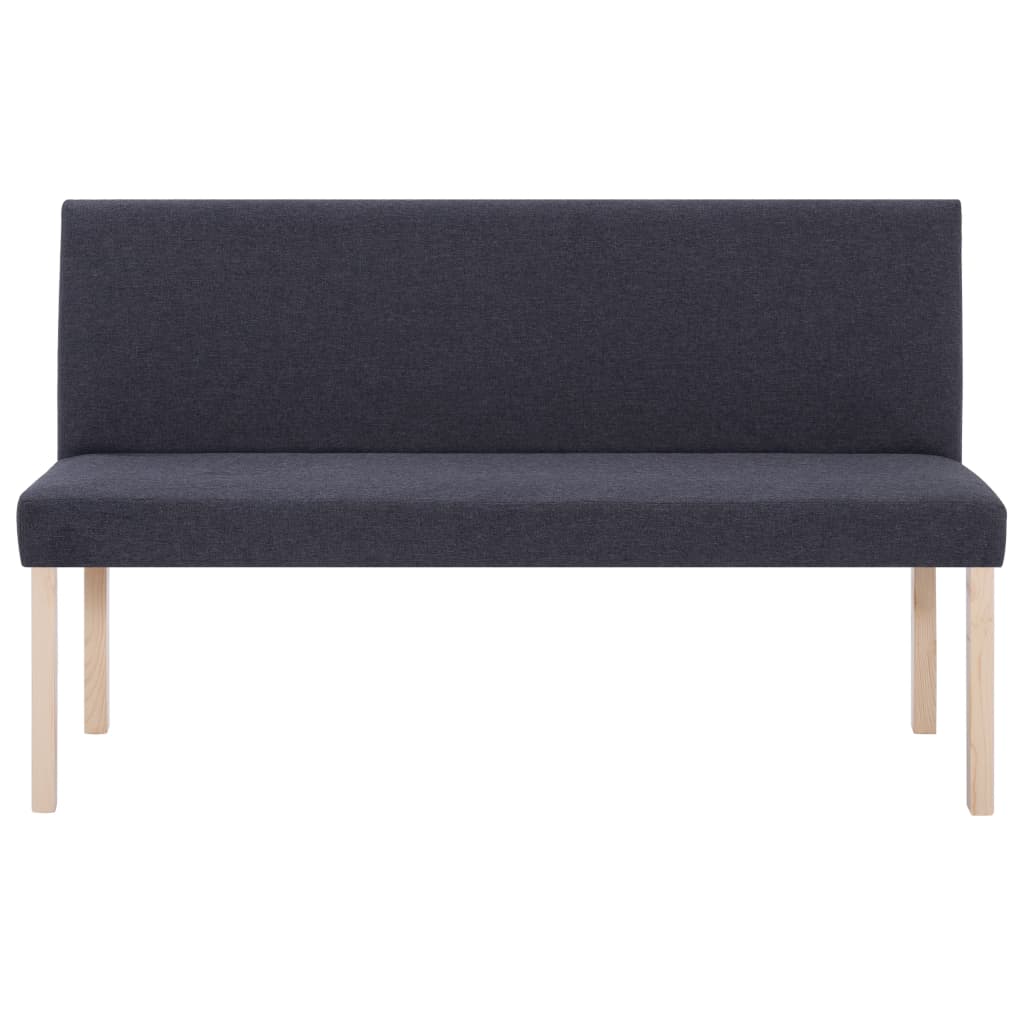 vidaXL Bench 139.5 cm polyester dark grey