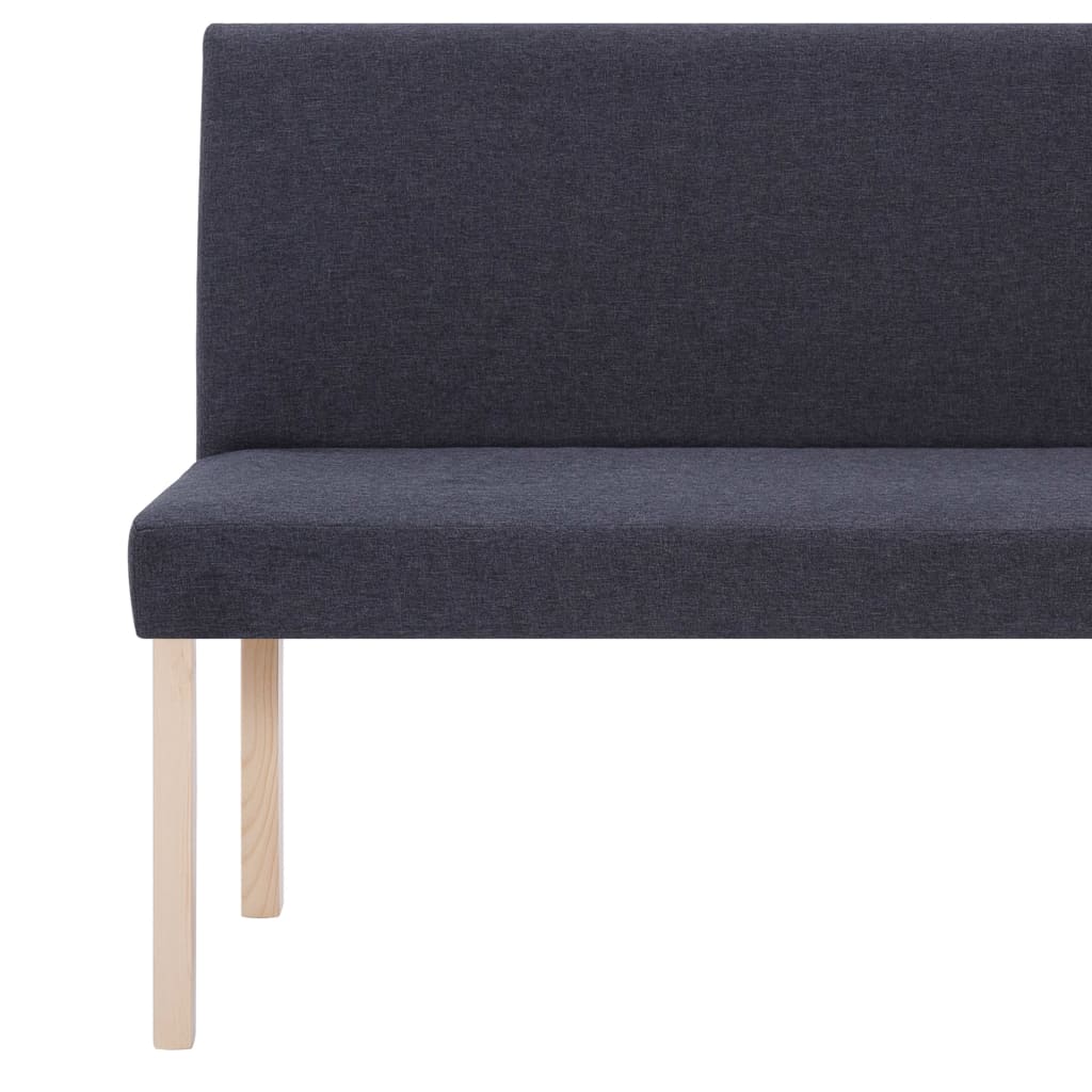 vidaXL Bench 139.5 cm polyester dark grey