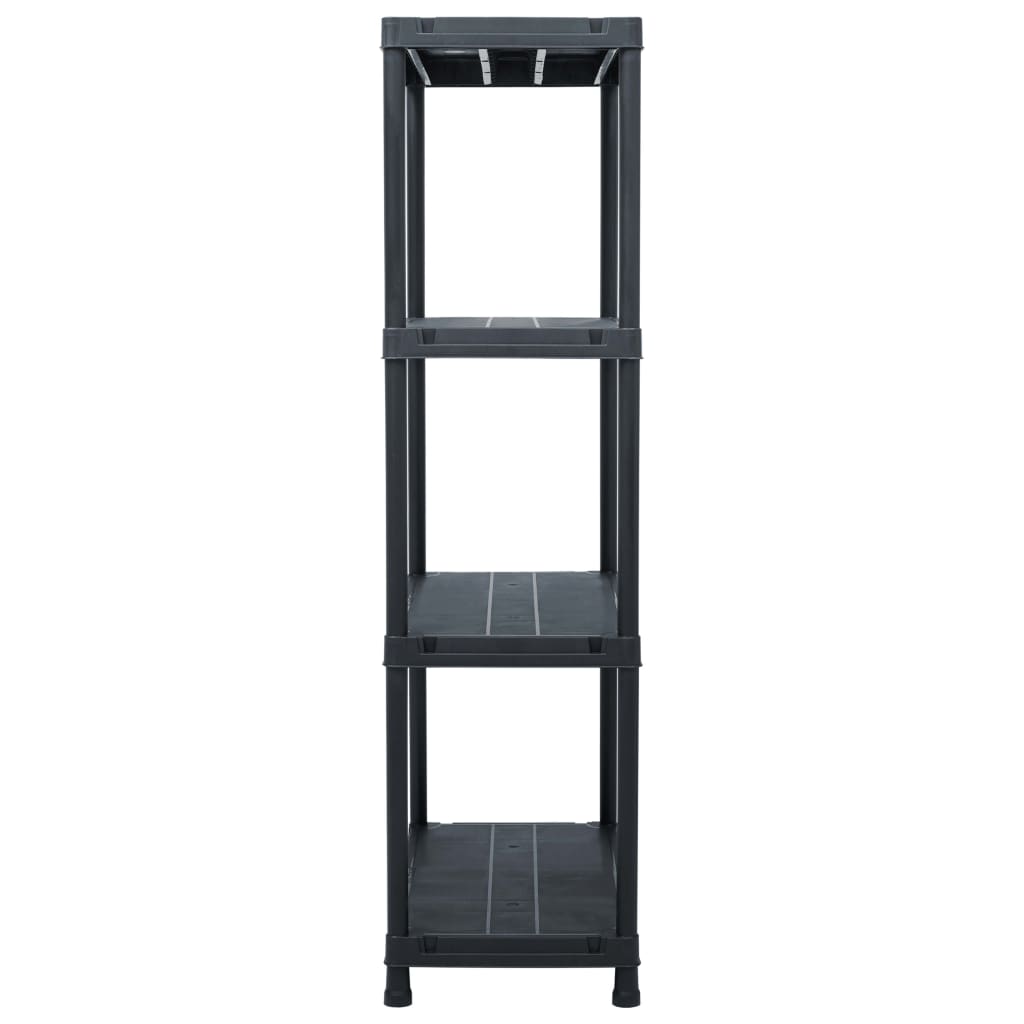vidaXL Opbergrekken 2 st 60x30x138 cm kunststof zwart