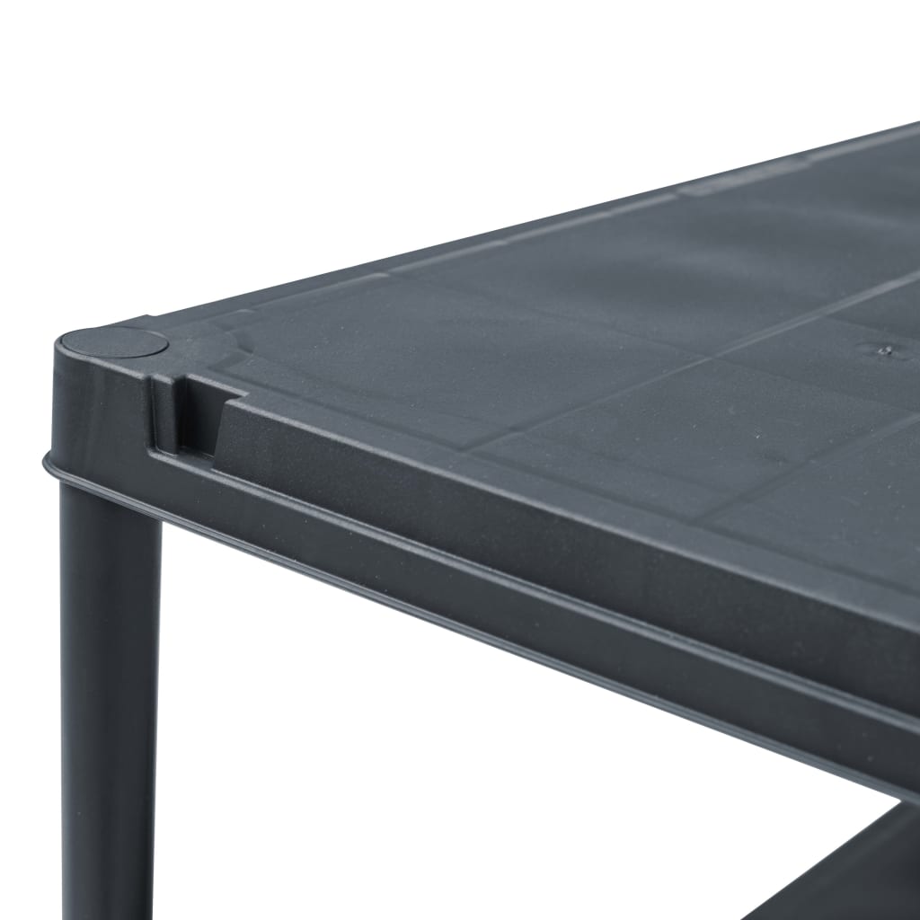 vidaXL Opbergrekken 2 st 60x30x138 cm kunststof zwart