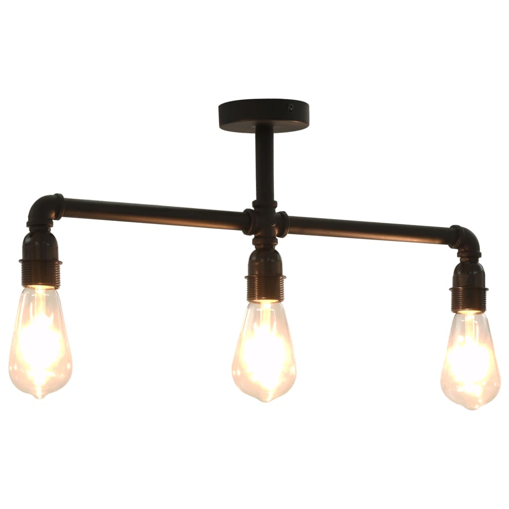 vidaXL Ceiling Lamp 3xE27 black
