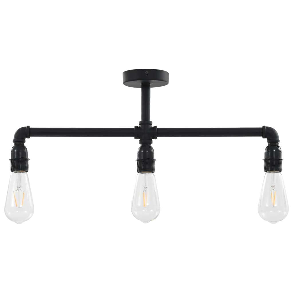 vidaXL Ceiling Lamp 3xE27 black