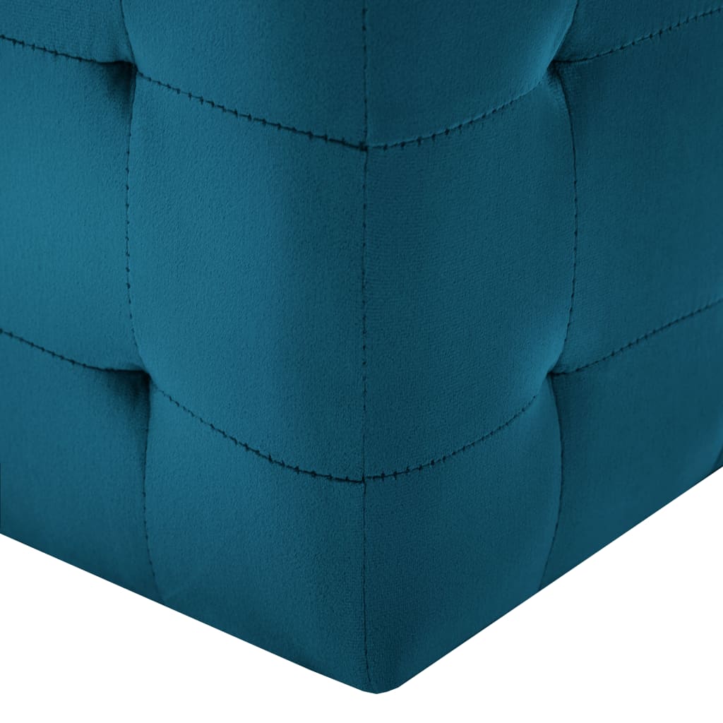 vidaXL Nachtkastjes 2 st 30x30x30 cm fluweel blauw