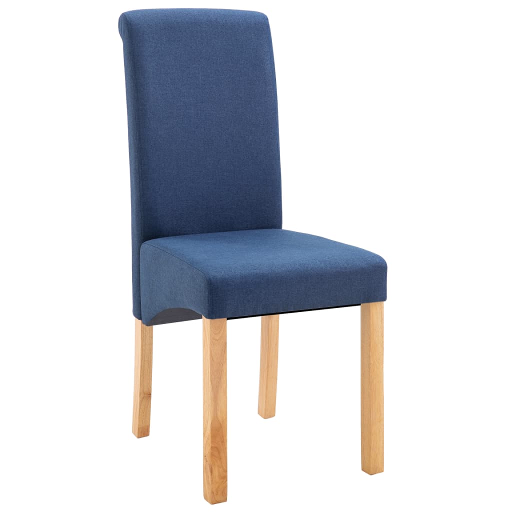 vidaXL Eetkamerstoelen 4 st stof blauw