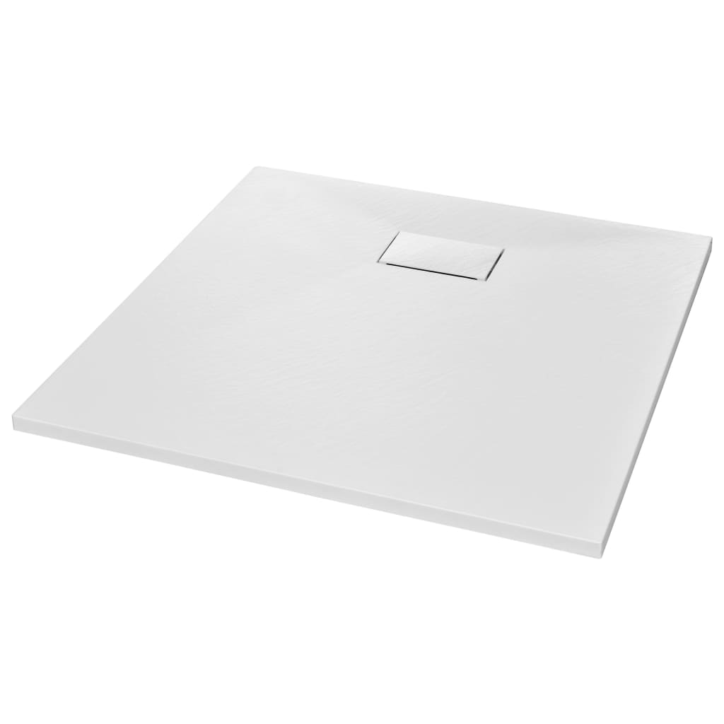 vidaXL Shower Tray 80x80 cm SMC White