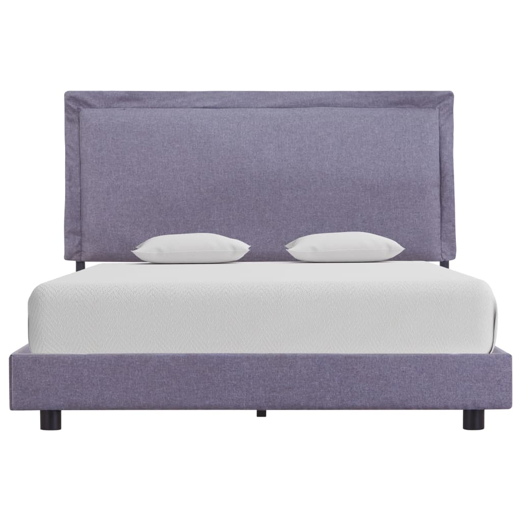 vidaXL Bed Frame Fabric Light Grey 140x200 cm