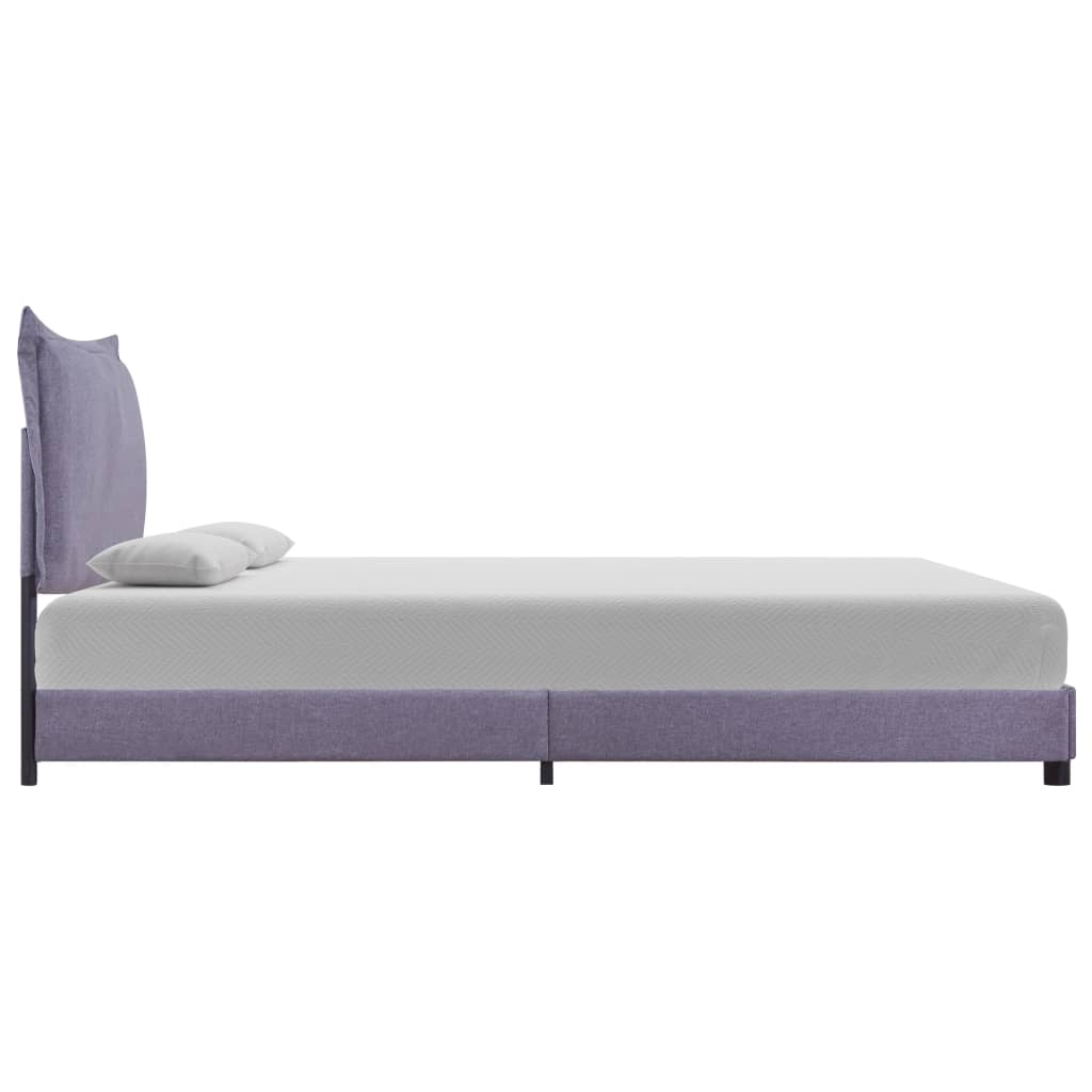 vidaXL Bed Frame Fabric Light Grey 140x200 cm