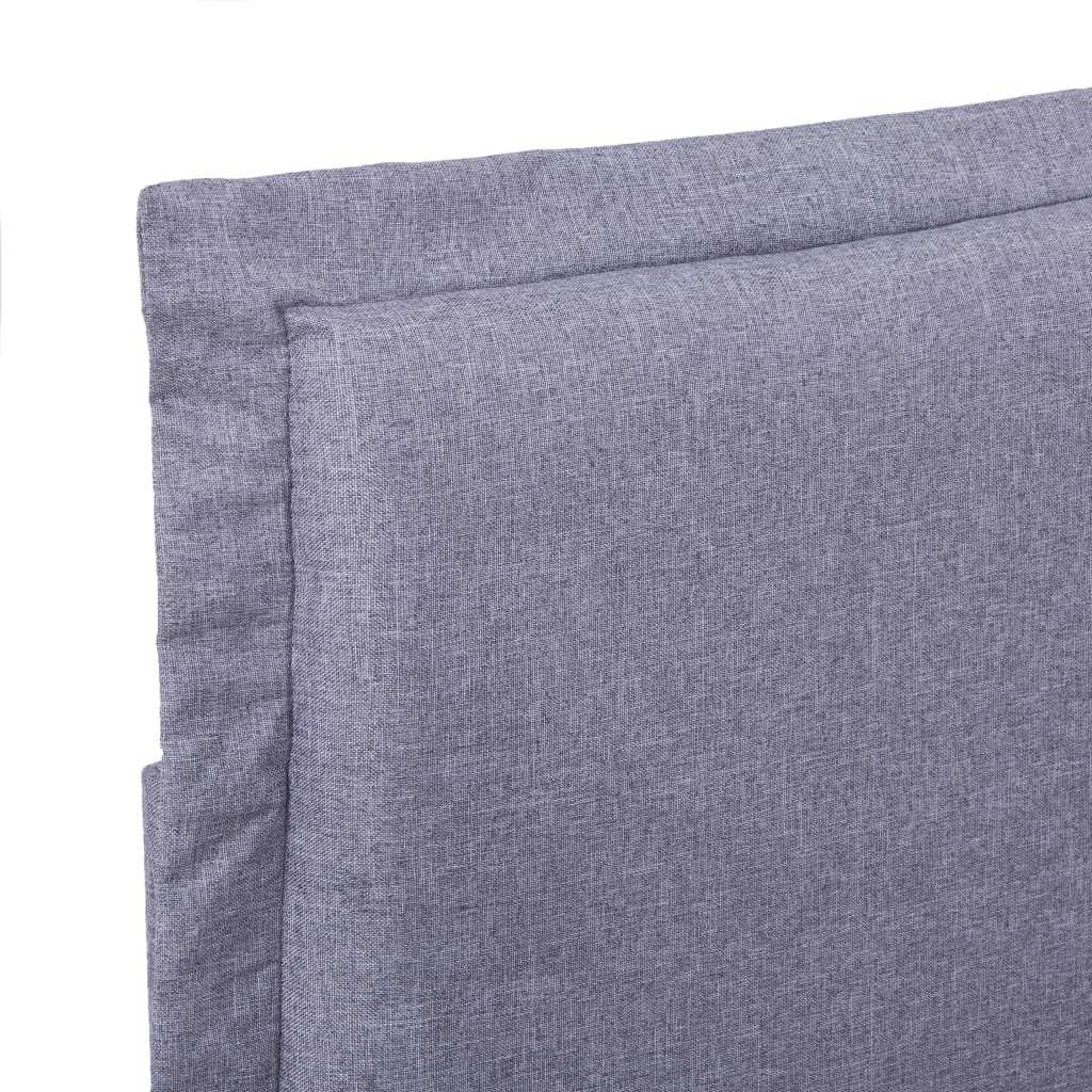 vidaXL Bed Frame Fabric Light Grey 140x200 cm