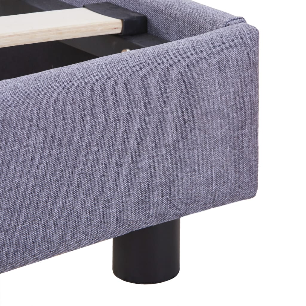 vidaXL Bed Frame Fabric Light Grey 140x200 cm