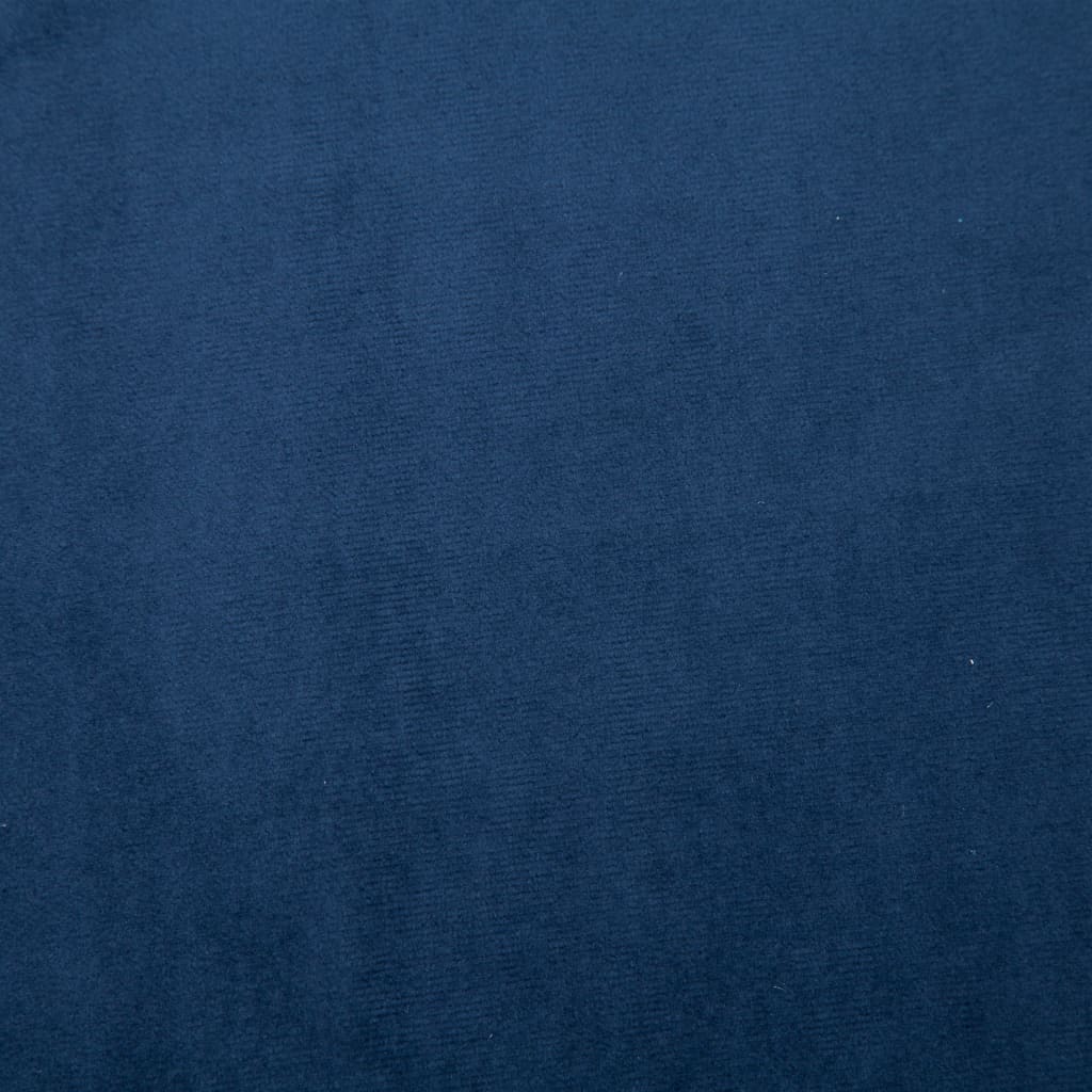 vidaXL Fauteuil met chromen poten fluweel blauw