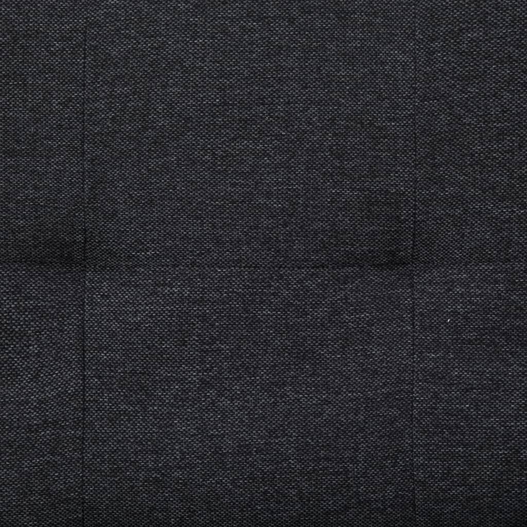 vidaXL Slaapbank met twee kussens polyester donkergrijs