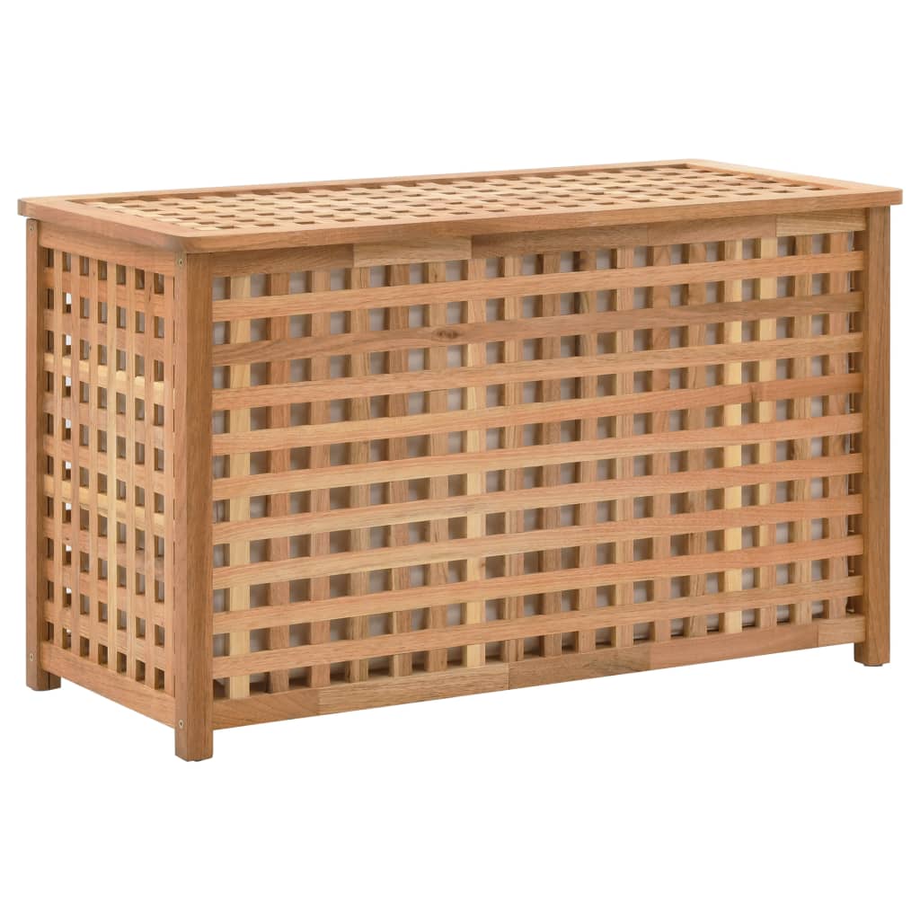 vidaXL Laundry Basket 77.5x37.5x46.5 cm Solid Walnut Wood
