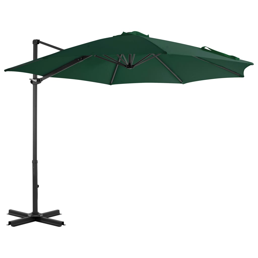 vidaXL Parasol met draagbare voet groen