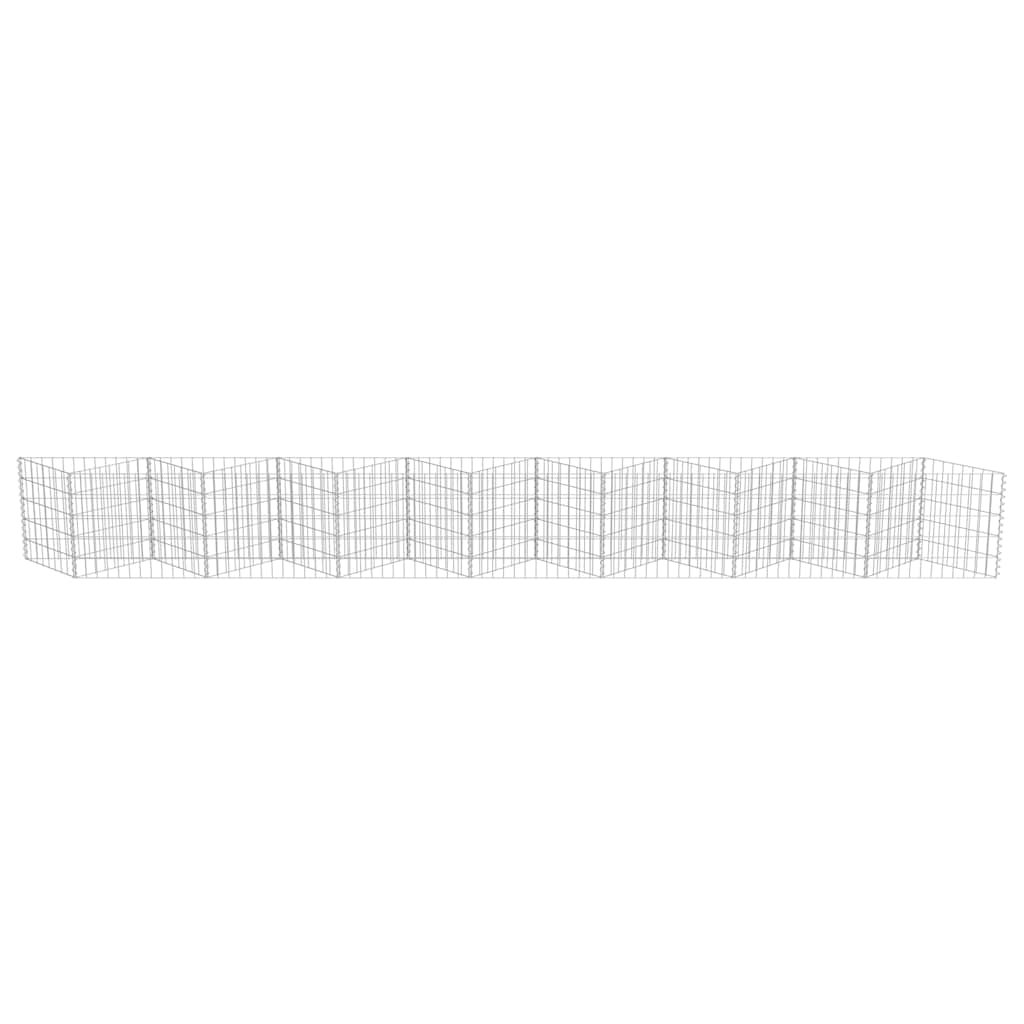 vidaXL Gabion basket 450x30x100 cm galvanized steel