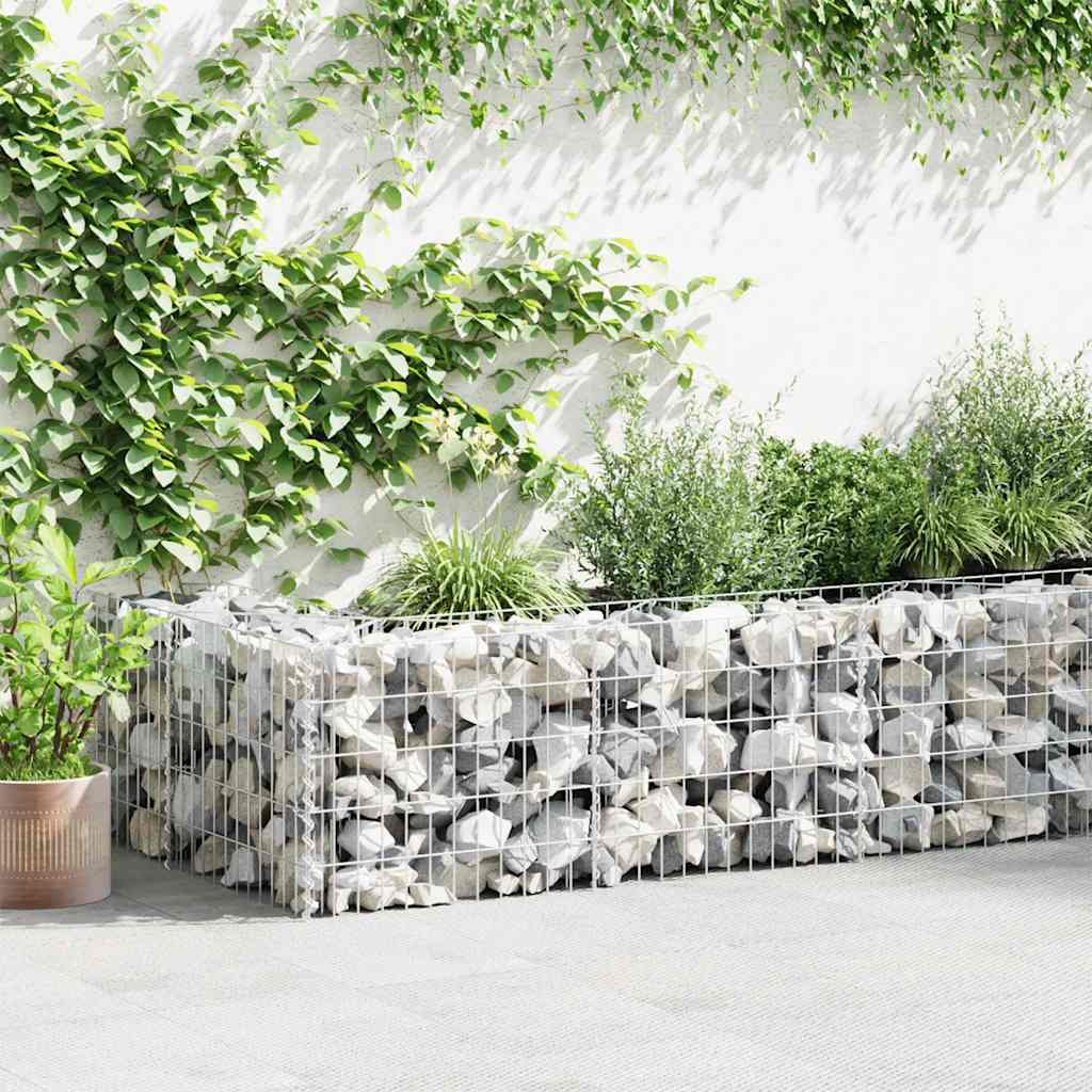 vidaXL Gabion basket 450x30x100 cm galvanized steel