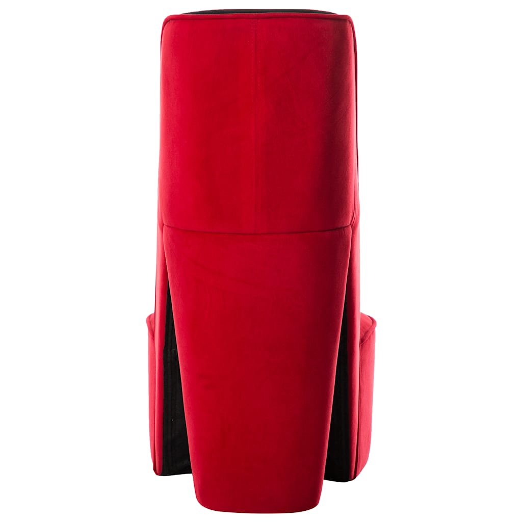 vidaXL Hakstoel fluweel rood