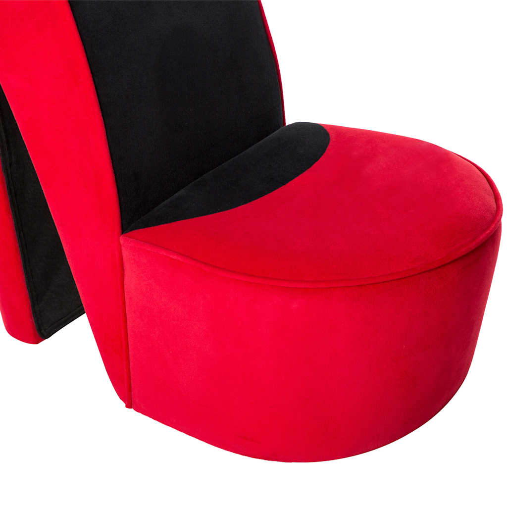 vidaXL Hakstoel fluweel rood