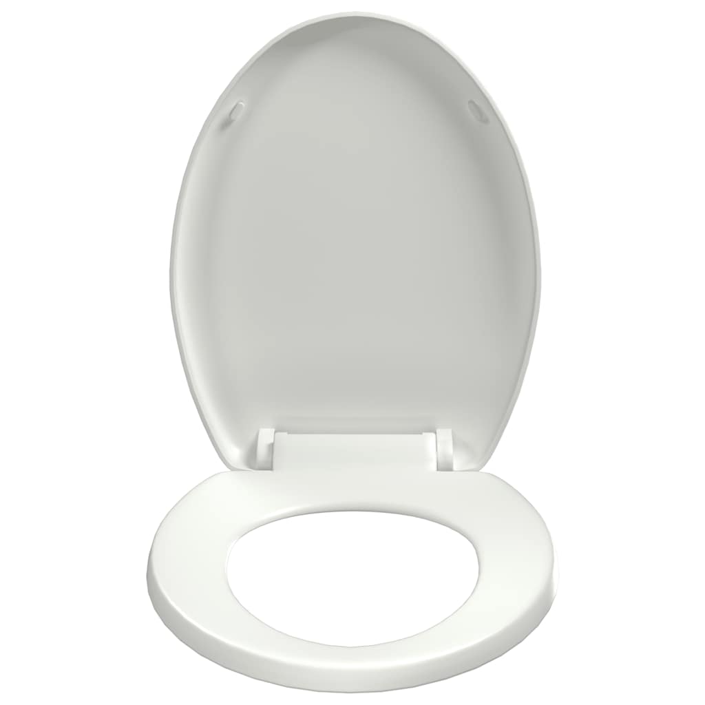 vidaXL Soft-Close Toilet Seat with Quick-Release Design Square White