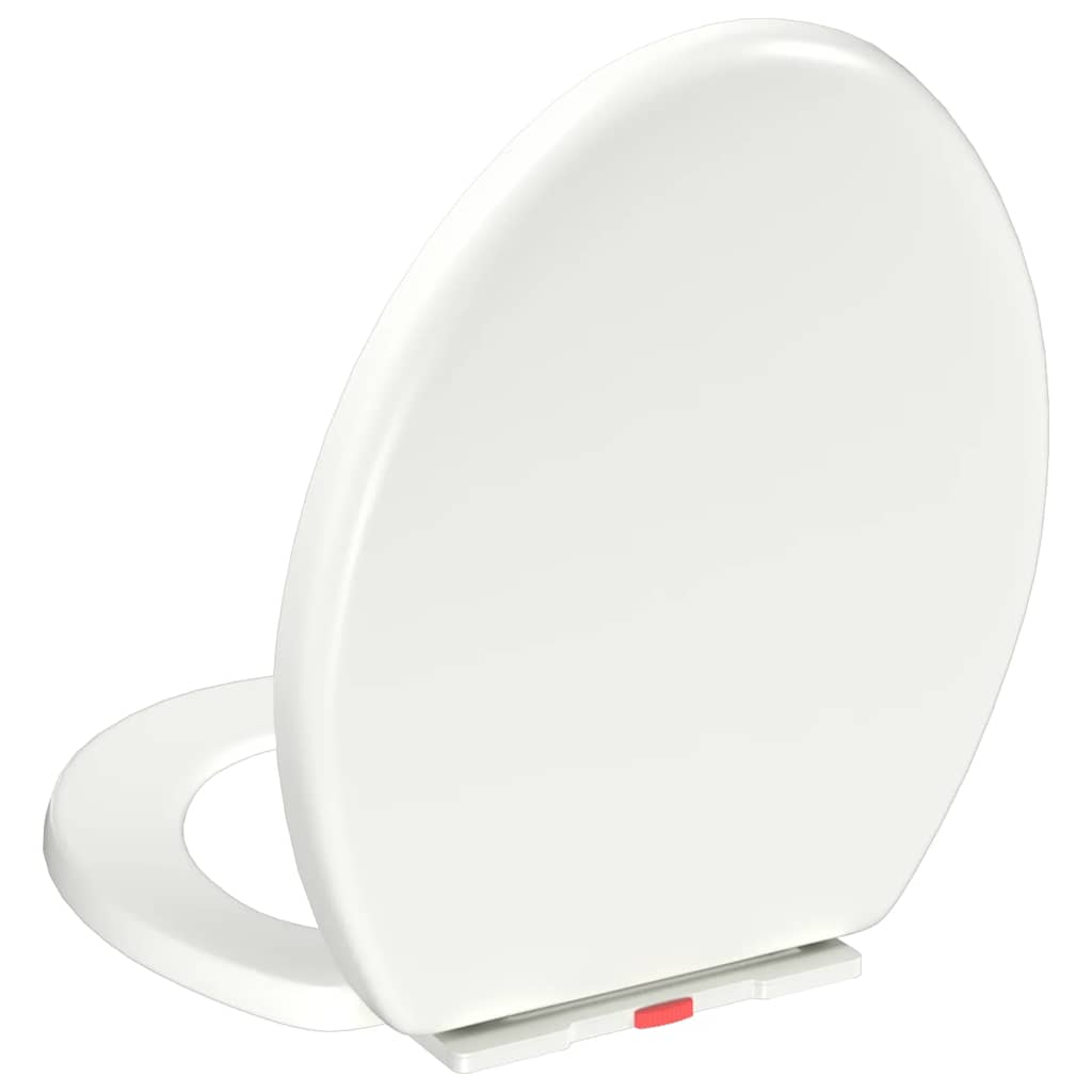 vidaXL Soft-Close Toilet Seat with Quick-Release Design Square White