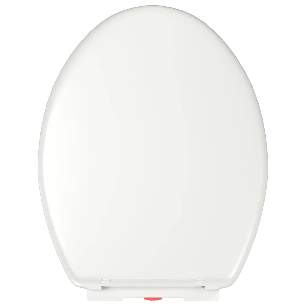 vidaXL Soft-Close Toilet Seat with Quick-Release Design Square White