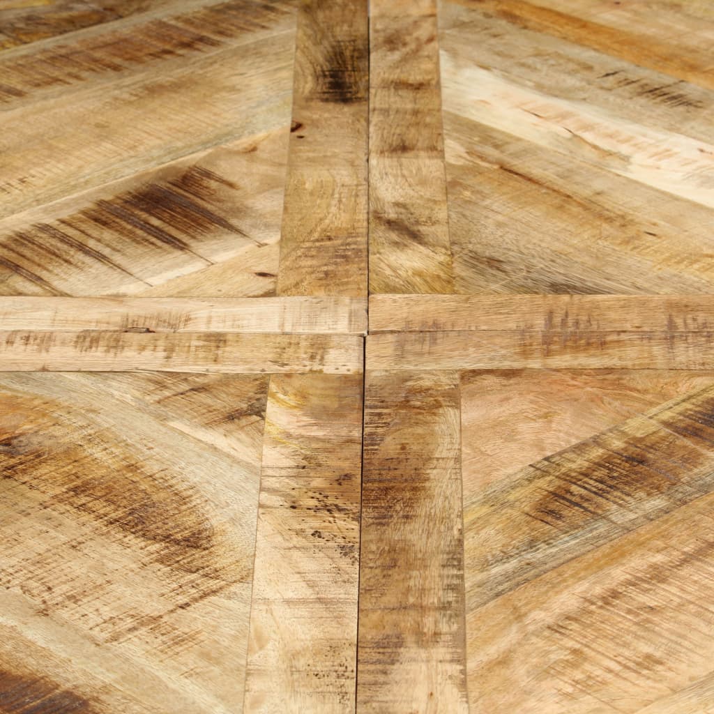 vidaXL Eettafel rond 150x76 cm massief mangohout
