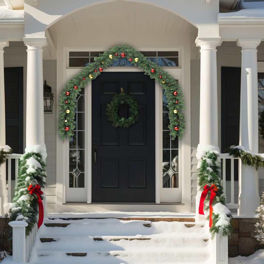 vidaXL Christmas Garland Decorated with Baubles 5 m