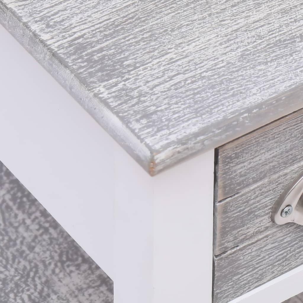 vidaXL Bijzettafel 40x40x40 cm paulowniahout grijs