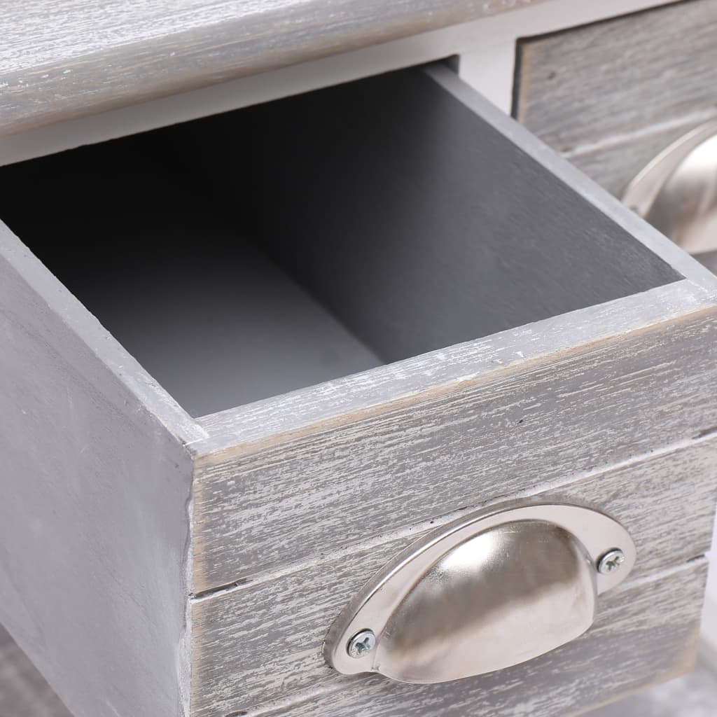 vidaXL Bijzettafel 40x40x40 cm paulowniahout grijs