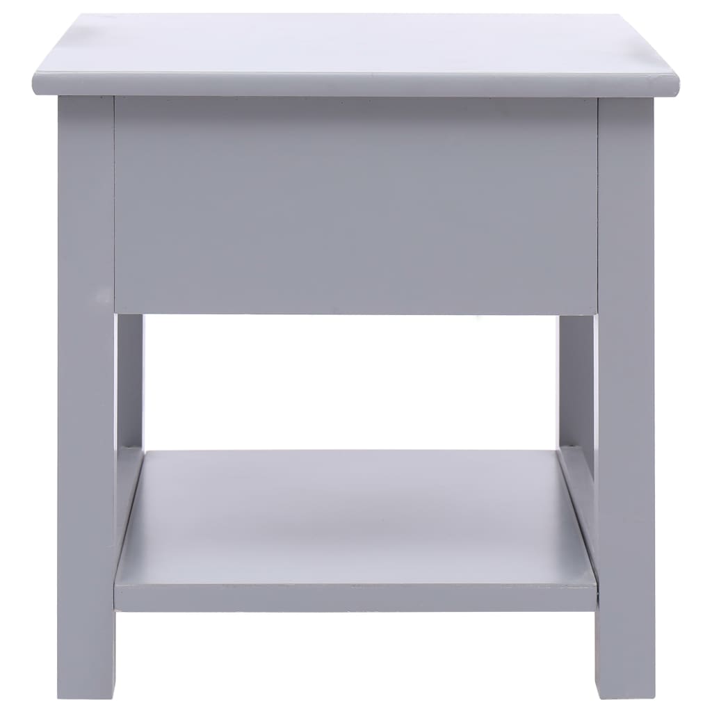 vidaXL Bijzettafel 40x40x40 cm paulowniahout grijs