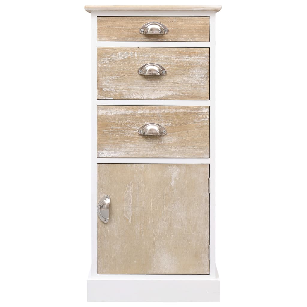 vidaXL Bijzetkast 38x28x86 cm paulowniahout