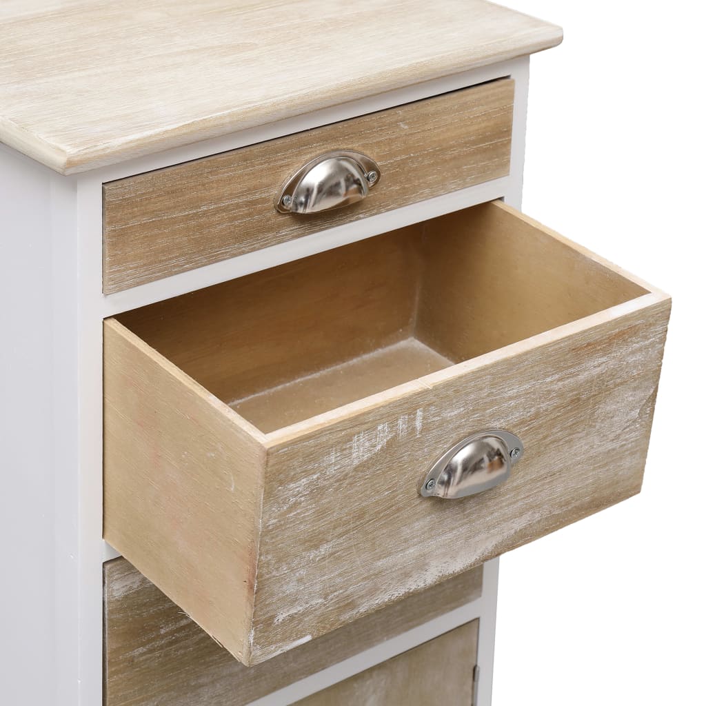 vidaXL Bijzetkast 38x28x86 cm paulowniahout