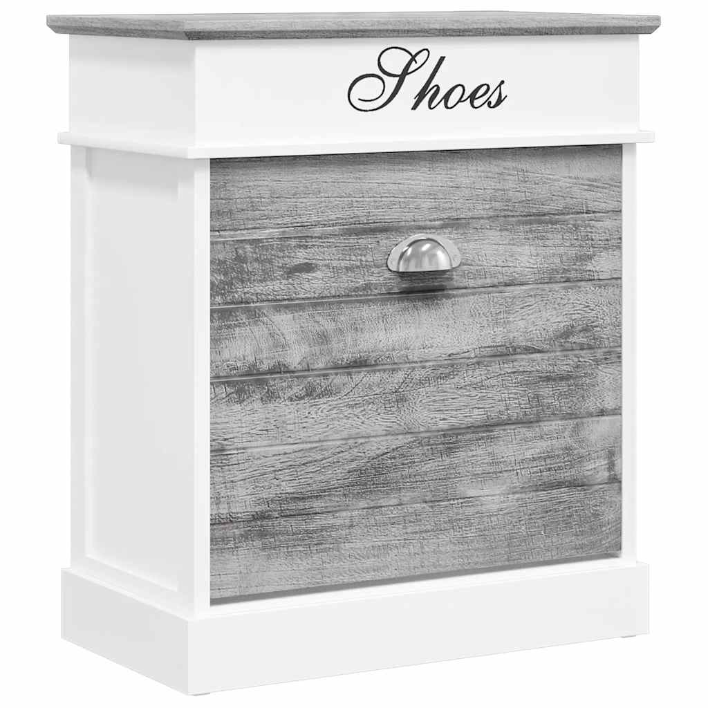 vidaXL Schoenenkast 50x28x58 cm paulowniahout grijs