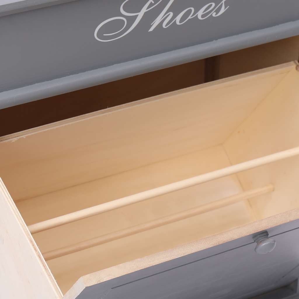 vidaXL Schoenenkast 50x28x58 cm paulowniahout grijs