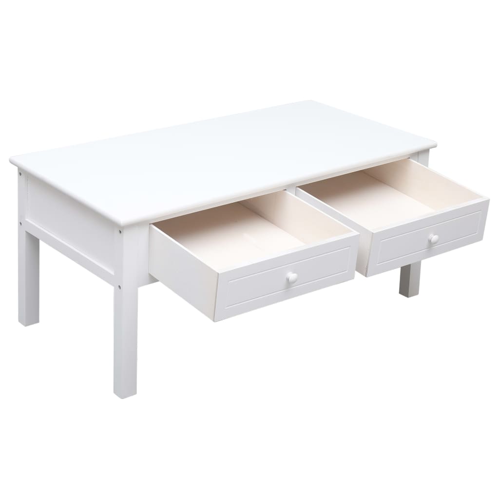 vidaXL Coffee table 100x50x45 cm wood white