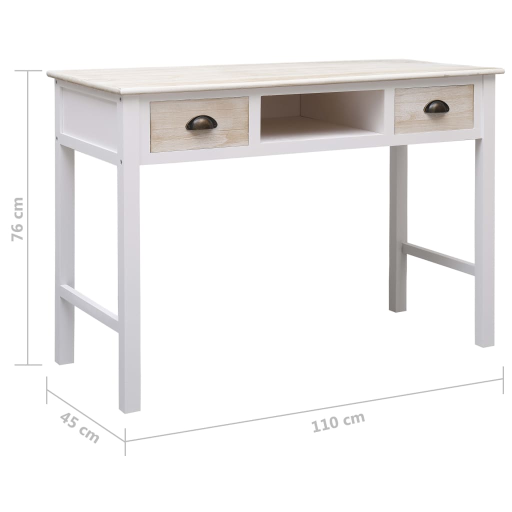 vidaXL Wandtafel 110x45x76 cm hout